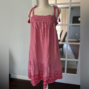 Old Navy red/white checkered sundress, size L